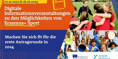 Einladung zu den Informationsveranstaltungen und zur Antragssprechstunde Erasmus+ Sport 